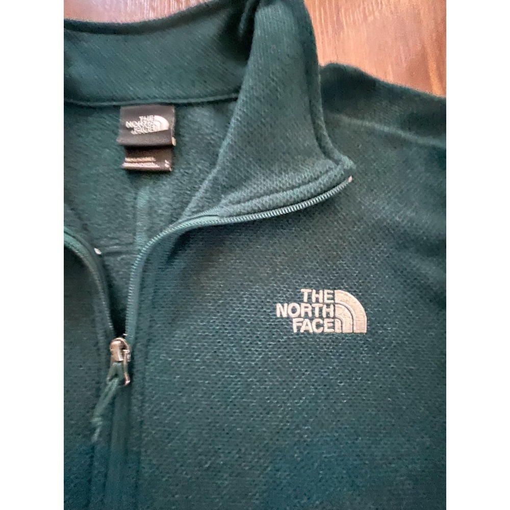 North Face Men's Textured Cap Rock 1/4 Zip Men's Sz L Hunter Green Fall Gorpcore - Picture 4 of 6